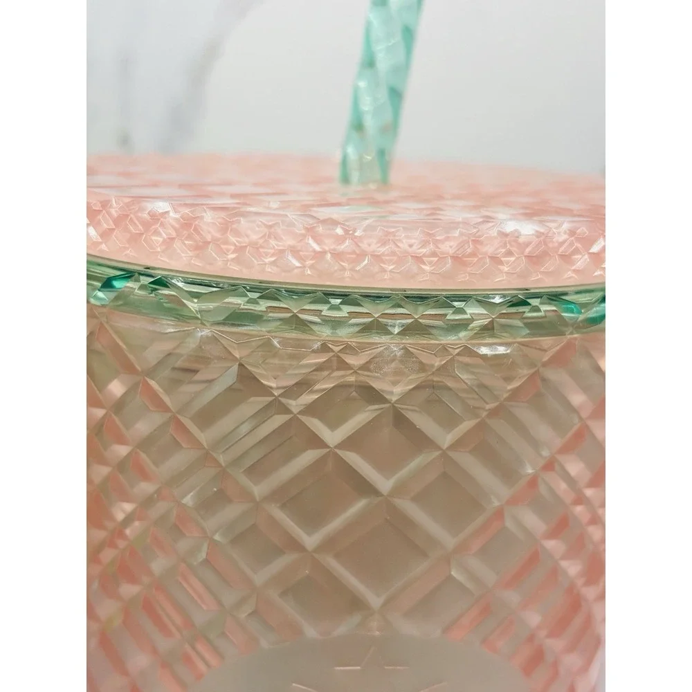 Starbucks Summer Jeweled Pearl Pink 16oz Grande Cold Cup Tumbler‎ 2021